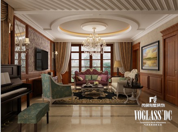 欧式 别墅 白领 客厅 卧室 餐厅 客厅图片来自北京别墅装修案例在欧式的奢华与高贵完美呈现的分享
