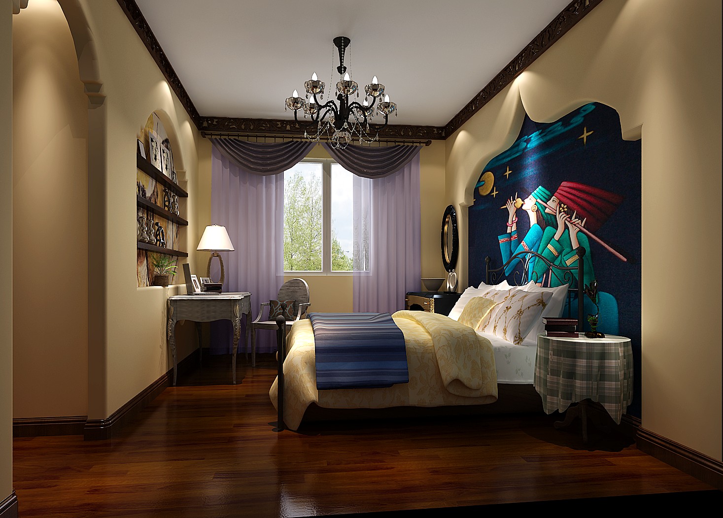 装修风格 设计案例 混搭 适合 认知 卧室图片来自高度国际装饰刘玉在设计本没有风格，只有适合的分享