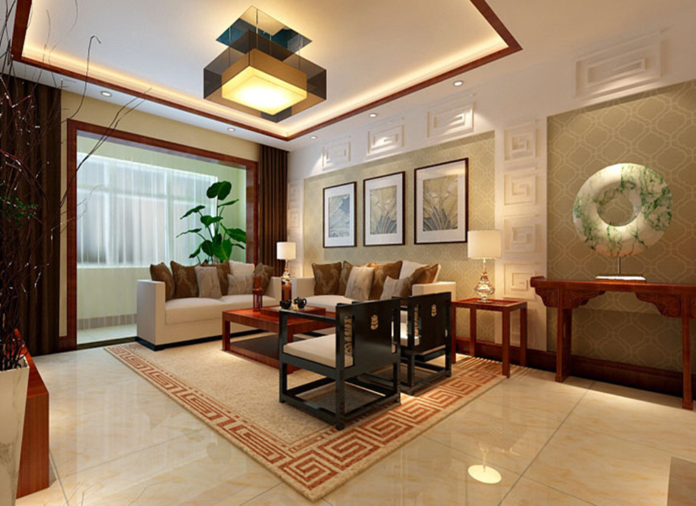 简约 中式 三居室 客厅图片来自实创装饰上海公司在30万打造170平现代中式风格装修的分享