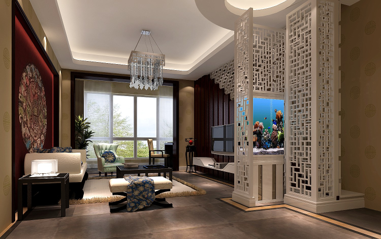 中式和泰式 三居 白领 80后 小资 客厅图片来自沙漠雪雨在御翠尚府140平米中式与泰式公寓的分享