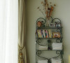 名雕装饰设计-中信红树湾三居室-地中海风格卧室小件小型书架