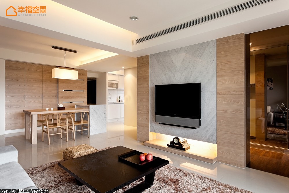简约 舒适 旧房改造 白领 现代 四居 客厅图片来自幸福空间在360m²两户变一家 舒适气质家的分享