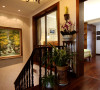 名雕丹迪设计-硅谷别墅-美式风格-二楼楼梯景观