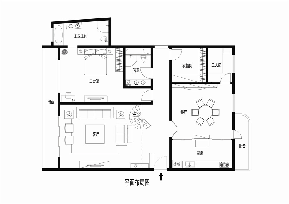 实创装饰 165平装修 现代风格 户型图图片来自沈阳实创装饰工长-龚磊在温馨与奢华的分享