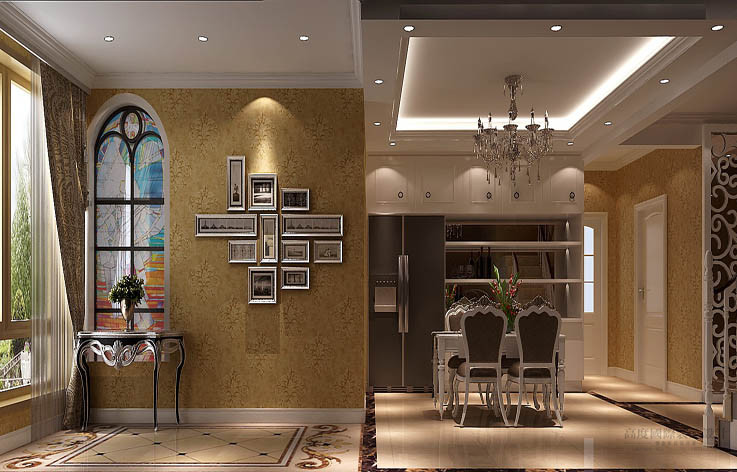 简约 欧式 公寓 设计案例 效果图 餐厅图片来自高度国际设计装饰在绿醍香廊简欧风格设计案例的分享