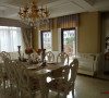 名雕丹迪设计-星洲湾别墅-欧式风格餐厅：典型欧式风格餐桌椅，体现一种欧式贵族生活态度。