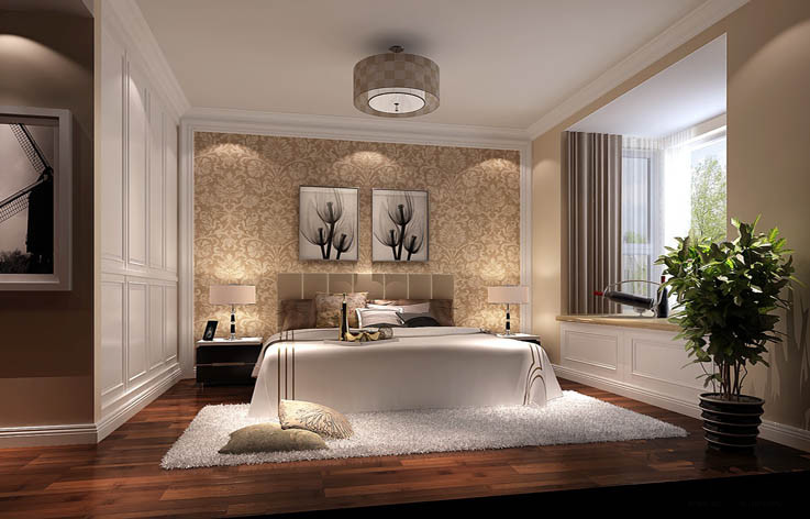 简约 现代 公寓 设计案例 效果图 卧室图片来自高度国际设计装饰在江南山水现代简约设计案例的分享