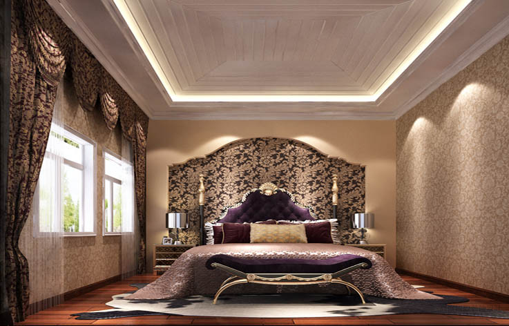别墅 托斯卡纳 效果图 设计案例 卧室图片来自高度国际设计装饰在天恒别墅山托斯卡纳设计案例的分享
