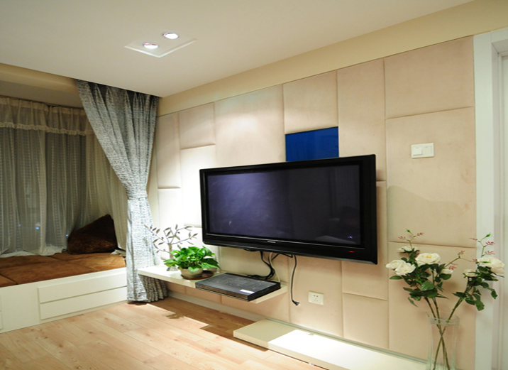 简约 一居室 客厅图片来自实创装饰上海公司在一居室现代简约风格装修实景图的分享