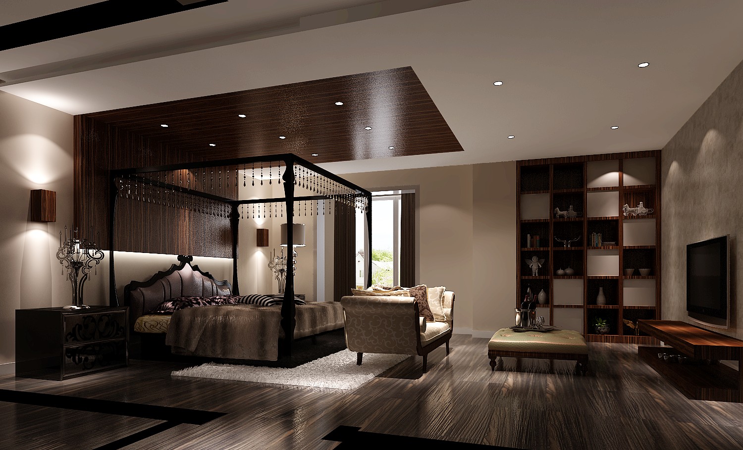 卧室 卧室图片来自专业别墅设计工作室在龙湖蔚蓝香醍220㎡现代简约风格的分享