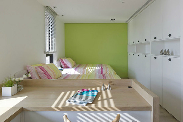 卧室图片来自三金豆豆在清新木质三代同堂幸福宅的分享