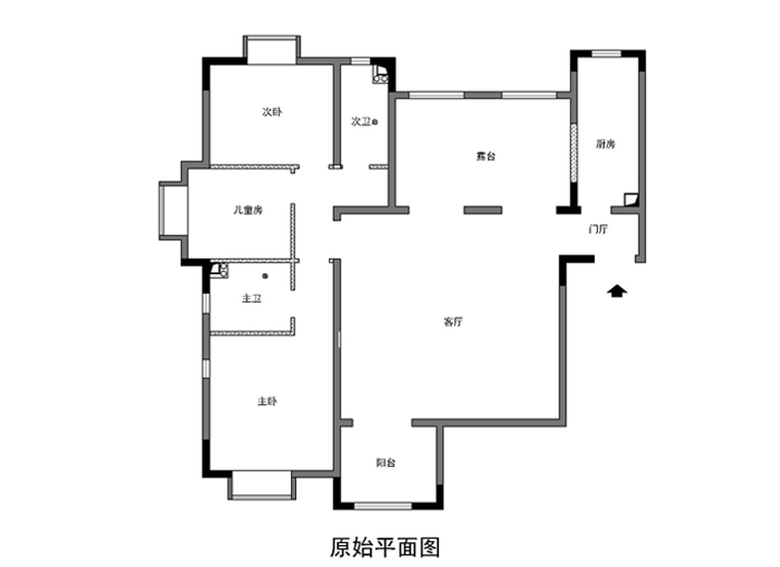 实创装饰 实创 三居装修 四居装修 老房装修 三居 收纳 旧房改造 80后 户型图图片来自北京实创装饰在中国普通家庭的欧式三居室的分享