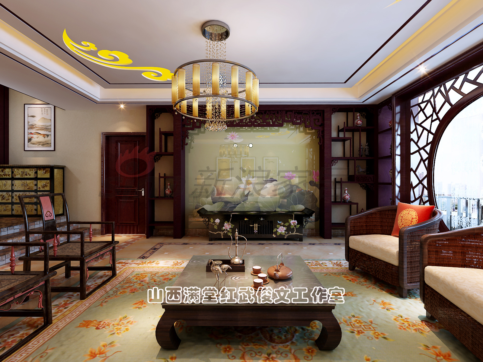简约 中式 客厅图片来自满堂红设计师武俊文在千禧学府苑（二）的分享