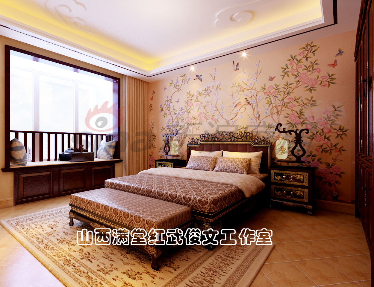 简约 中式 卧室图片来自满堂红设计师武俊文在千禧学府苑（二）的分享