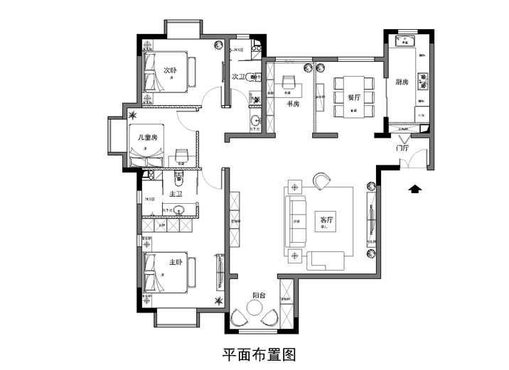 实创装饰 实创 三居装修 四居装修 老房装修 三居 收纳 旧房改造 80后 户型图图片来自北京实创装饰在中国普通家庭的欧式三居室的分享