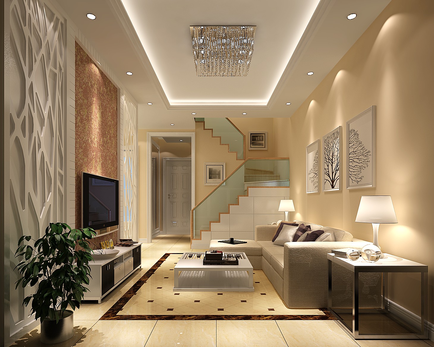 简约 公寓 美观 温馨 舒适 漂亮 客厅图片来自北京高度装饰设计王鹏程在k2百合湾壹号院简约风格装饰设计的分享