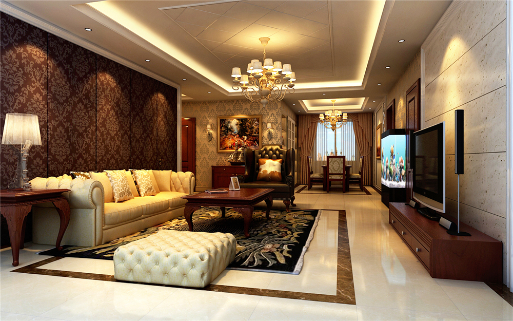 欧式 三居 白领 收纳 80后 小资 客厅图片来自实创装饰完美家装在简约与凝练并存完美诠释简欧风格的分享