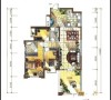 南湖国际社区-二居室-124平米-户型图装修设计