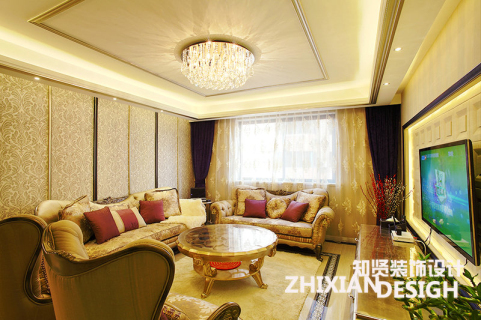 欧式 奢华 三居 客厅图片来自上海知贤设计小徐在对话简欧 与格调同行的分享