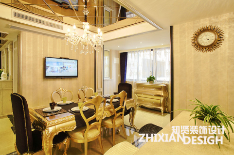 欧式 奢华 三居 餐厅图片来自上海知贤设计小徐在对话简欧 与格调同行的分享