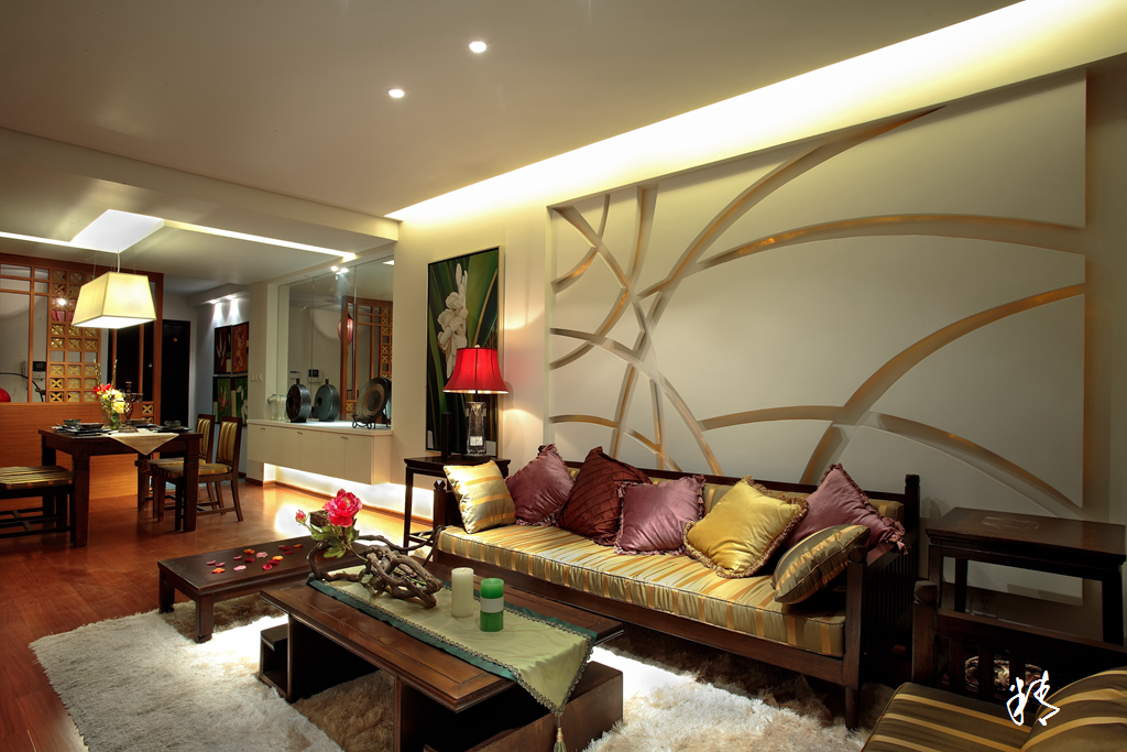 三居室 南城都汇 东南亚 实创装饰 客厅图片来自成都实创装饰在东方时尚优雅格调的分享