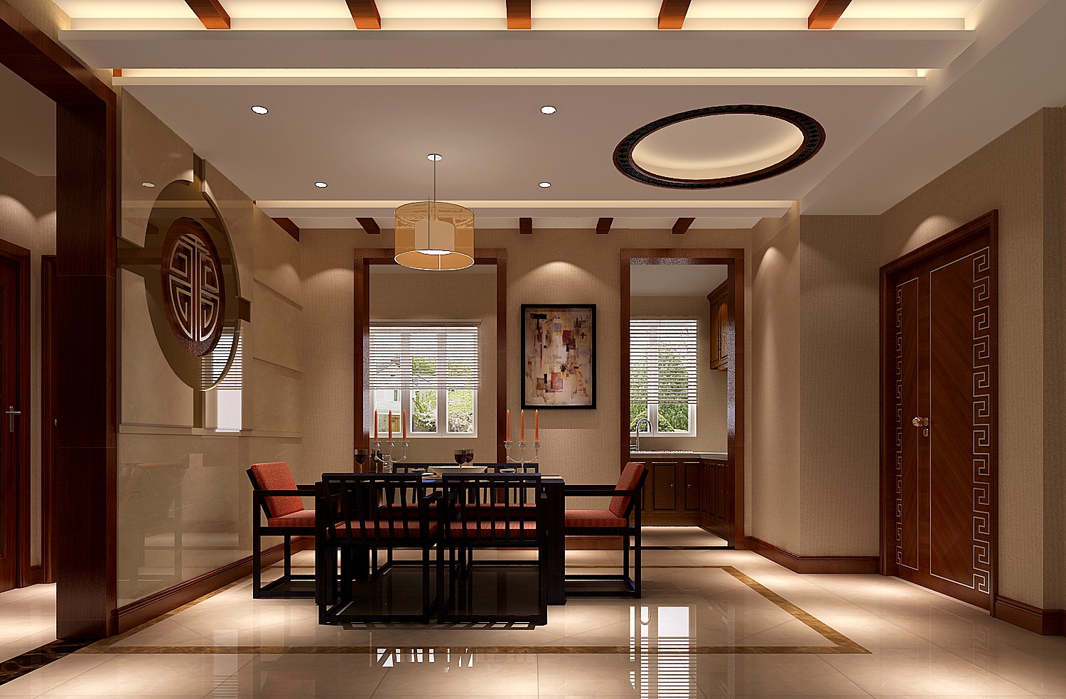 简约 中式 三居 别墅 公寓 白领 80后 小资 高度国际 餐厅图片来自北京高度国际装饰设计在山语城180平中式婚房的分享
