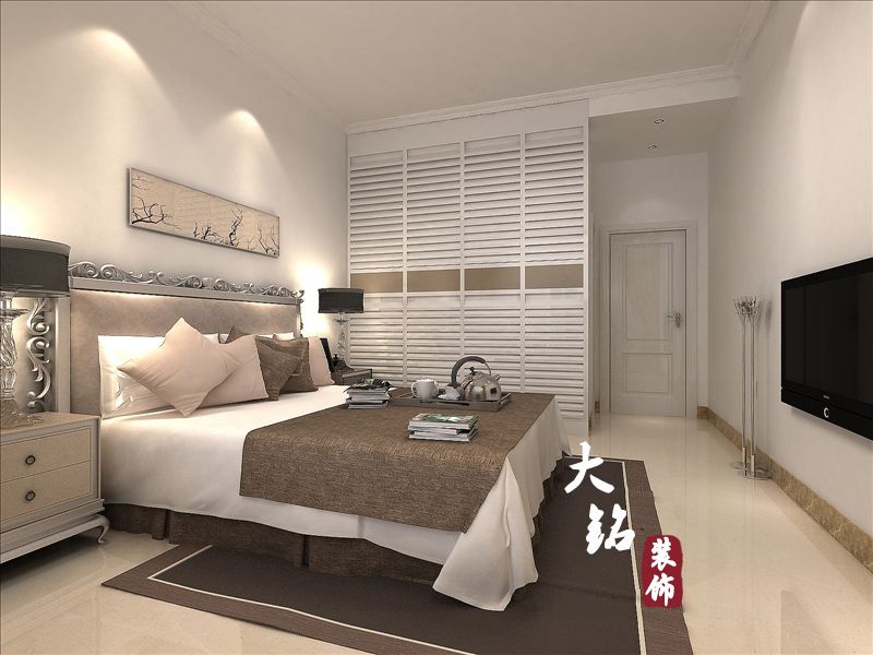 欧式 三居 白领 80后 卧室图片来自大铭装饰设计工程有限公司在阿卡迪亚小区欧式风格新房装修的分享