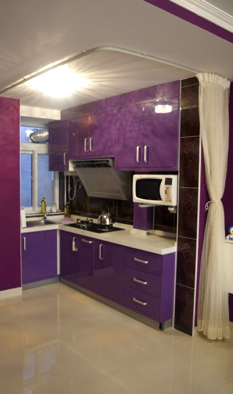 简约 二居 厨房图片来自今朝装饰小闫在紫色的简约的分享