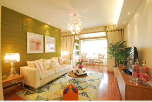客厅图片来自华埔装饰河南运营中心_张亚伟在温馨90后舒适的家的分享