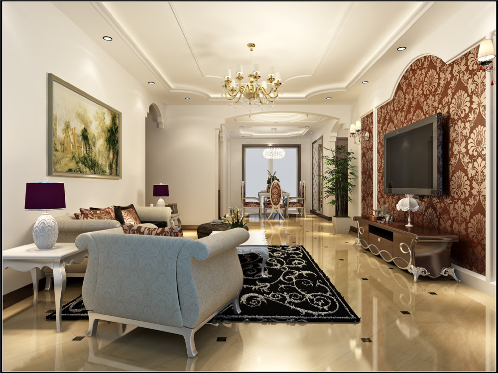 欧式 三居 白领 收纳 客厅图片来自实创装饰完美家装在大气简约沉稳淋漓尽致诠释欧式风的分享