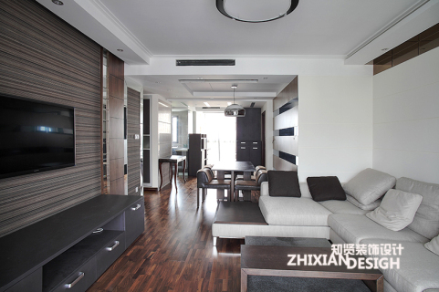 简约 客厅图片来自上海知贤设计小徐在倾听黑胡桃色的自白的分享