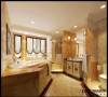 卫生间精致的浴室柜以及奢华唯美的浴缸设计，用每一个细节彰显品质生活。