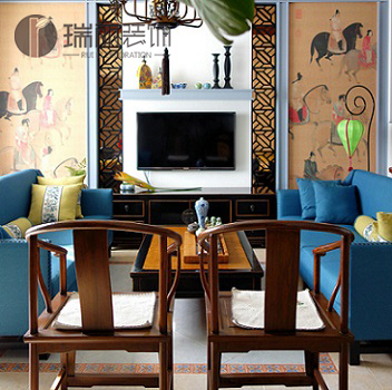 简约 新古典 中式 别墅 客厅图片来自瑞丽装饰在新中式的色彩斑斓的分享