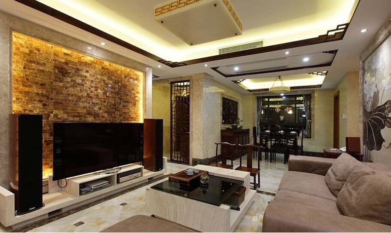 客厅图片来自成都生活家装饰徐洋在中式古典-186平米四居室装修设计的分享