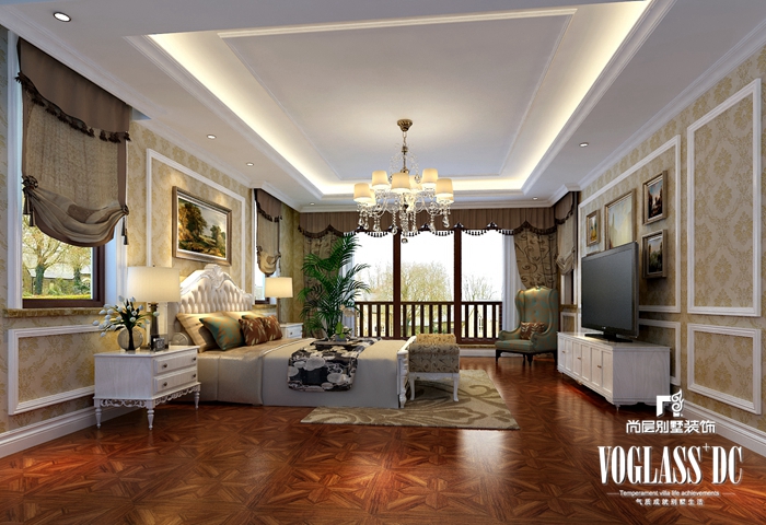欧式 别墅 白领 尚层装饰 卧室 卧室图片来自北京别墅装修案例在将欧式完美融入到生活各个角落的分享