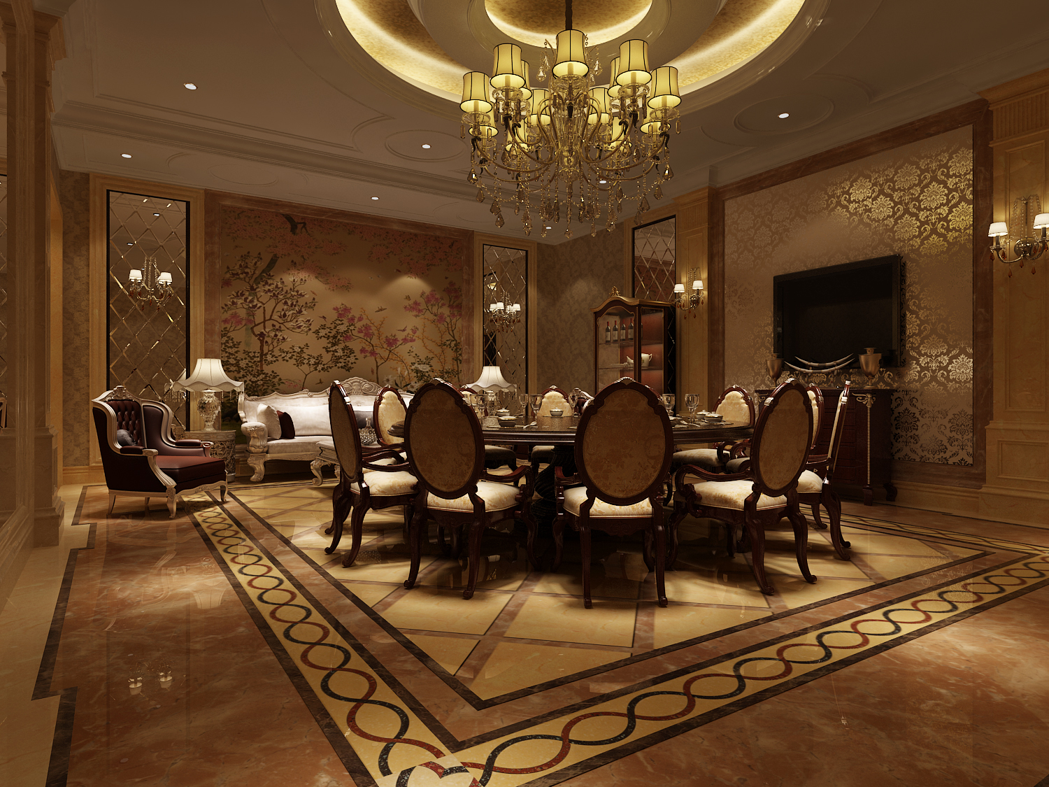 欧式 别墅 远洋天著 餐厅图片来自尚层装饰大林在远洋天著 打破你印象里奢欧的分享