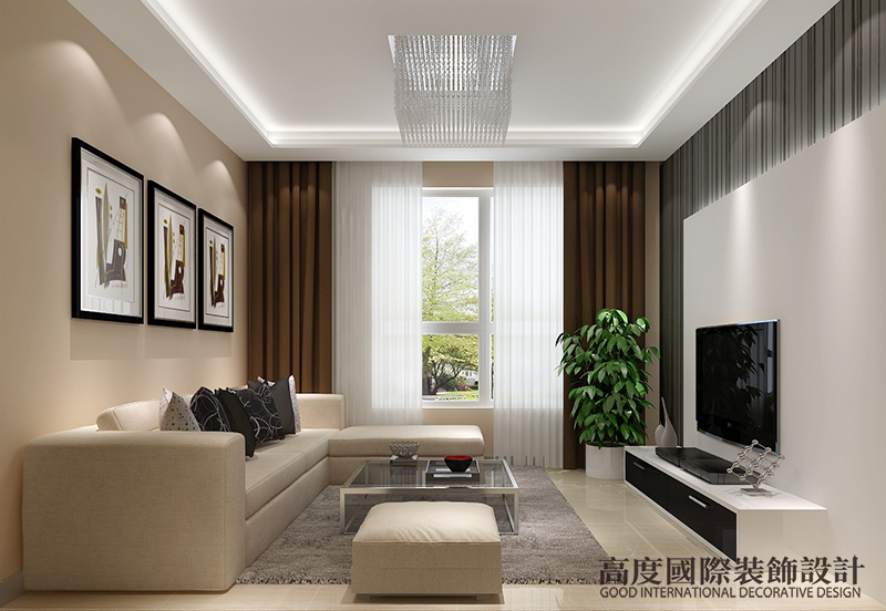 简约 三居 80后 客厅图片来自天津高度国际装饰设计在华润橡树湾的分享