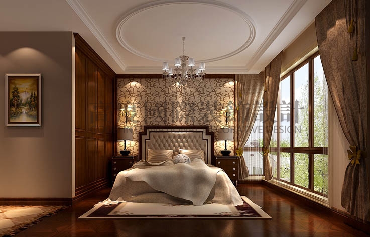 卧室图片来自高度国际装饰宋增会在大气典雅170平的分享