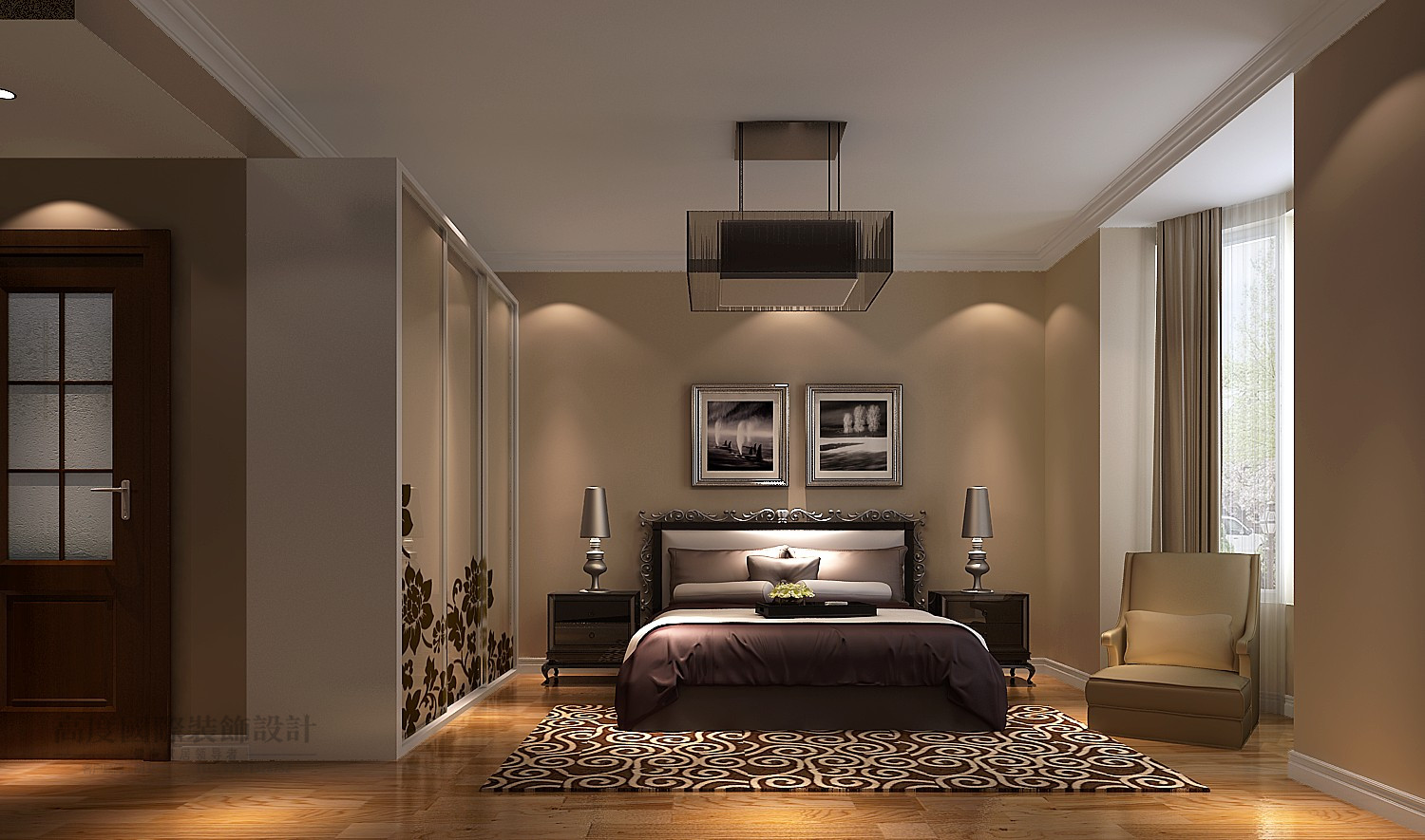 简约 公寓 效果图 设计案例 卧室图片来自高度国际设计装饰在大宁山庄简约风格设计案例的分享