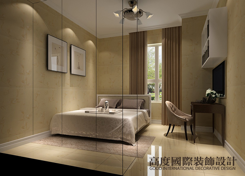 简约 欧式 三居 卧室图片来自天津高度国际装饰设计在雍华府~简欧风格的分享