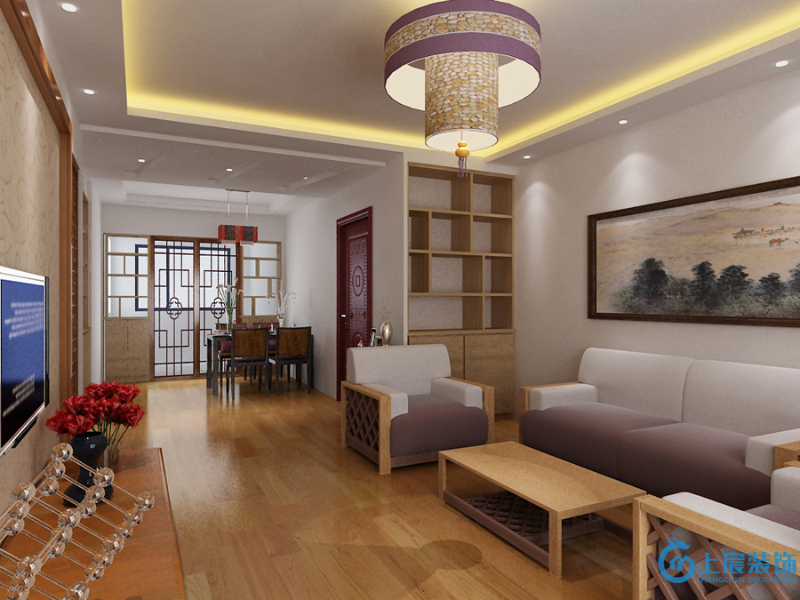 三居 白领 收纳 旧房改造 80后 小资 客厅图片来自深圳上宸装饰设计在天御香山花园的分享