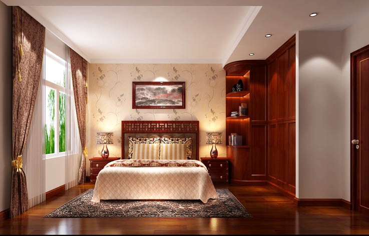 中式 新中式 温馨 舒适 实用 简单大方 卧室图片来自高度国际装饰刘玉在温馨舒适的新中式的分享