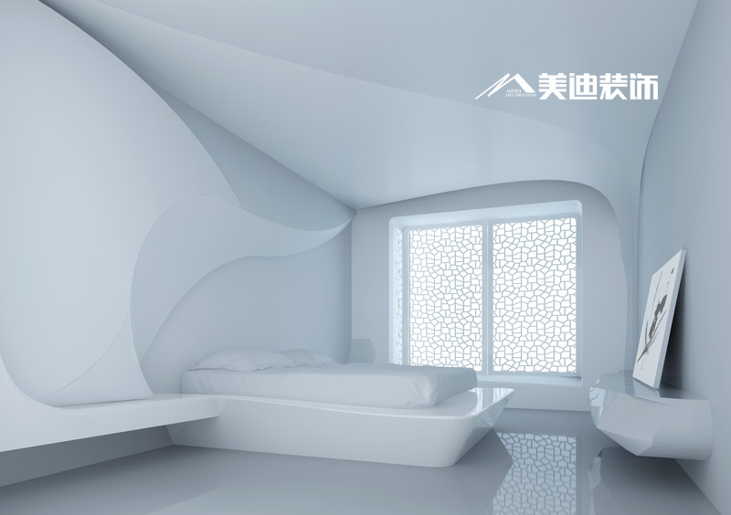 方案类设计 设计师 简约 流白 超现代 另类设计 卧室图片来自长沙美迪装饰丁明在【流白】-方案类的分享