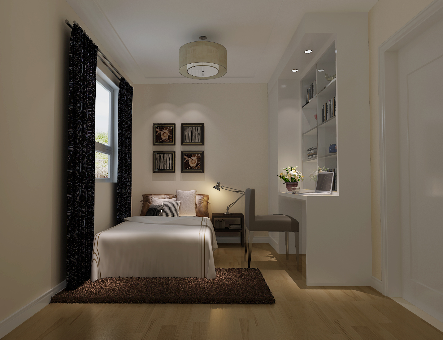 现代风格 卧室图片来自高度国际王慧芳在珠江帝景的分享