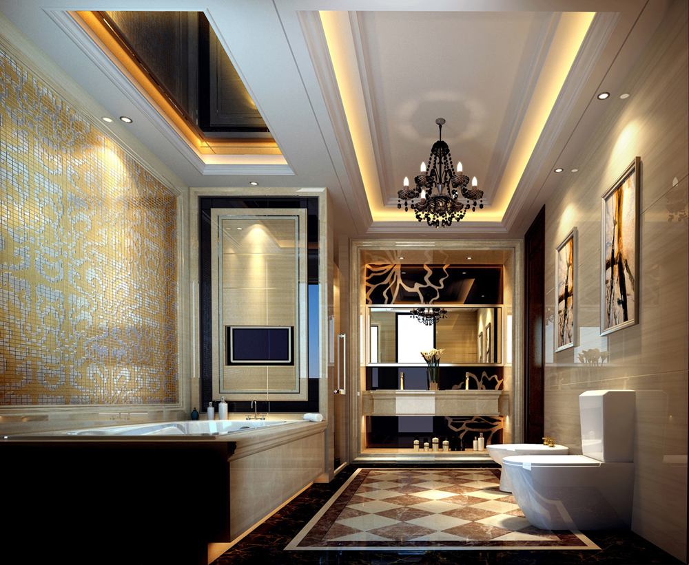 卫生间图片来自唯美装饰喻胜军在时尚新古典别墅的分享