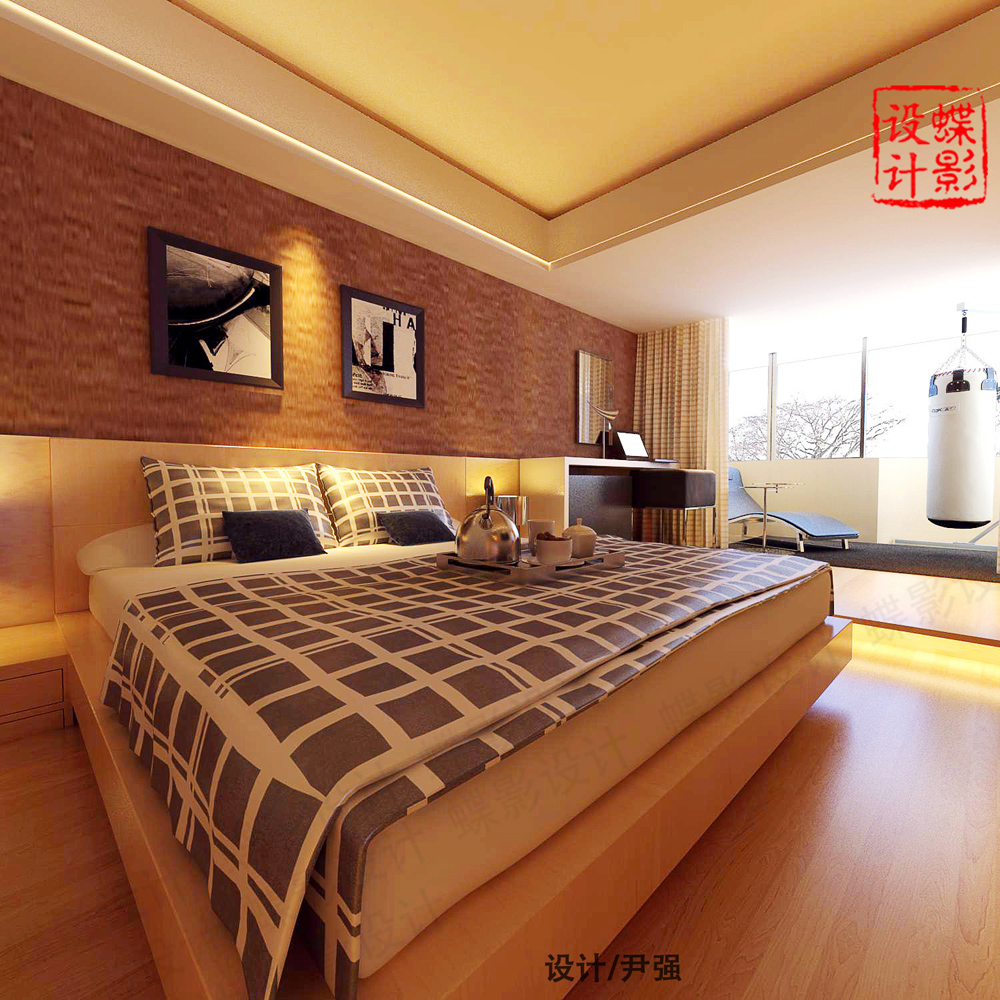 简约 旧房改造 80后 婚房设计 大宅设计 时尚家居 北京工作室 卧室图片来自蝶影设计在原木色演绎家居生活大气场的分享