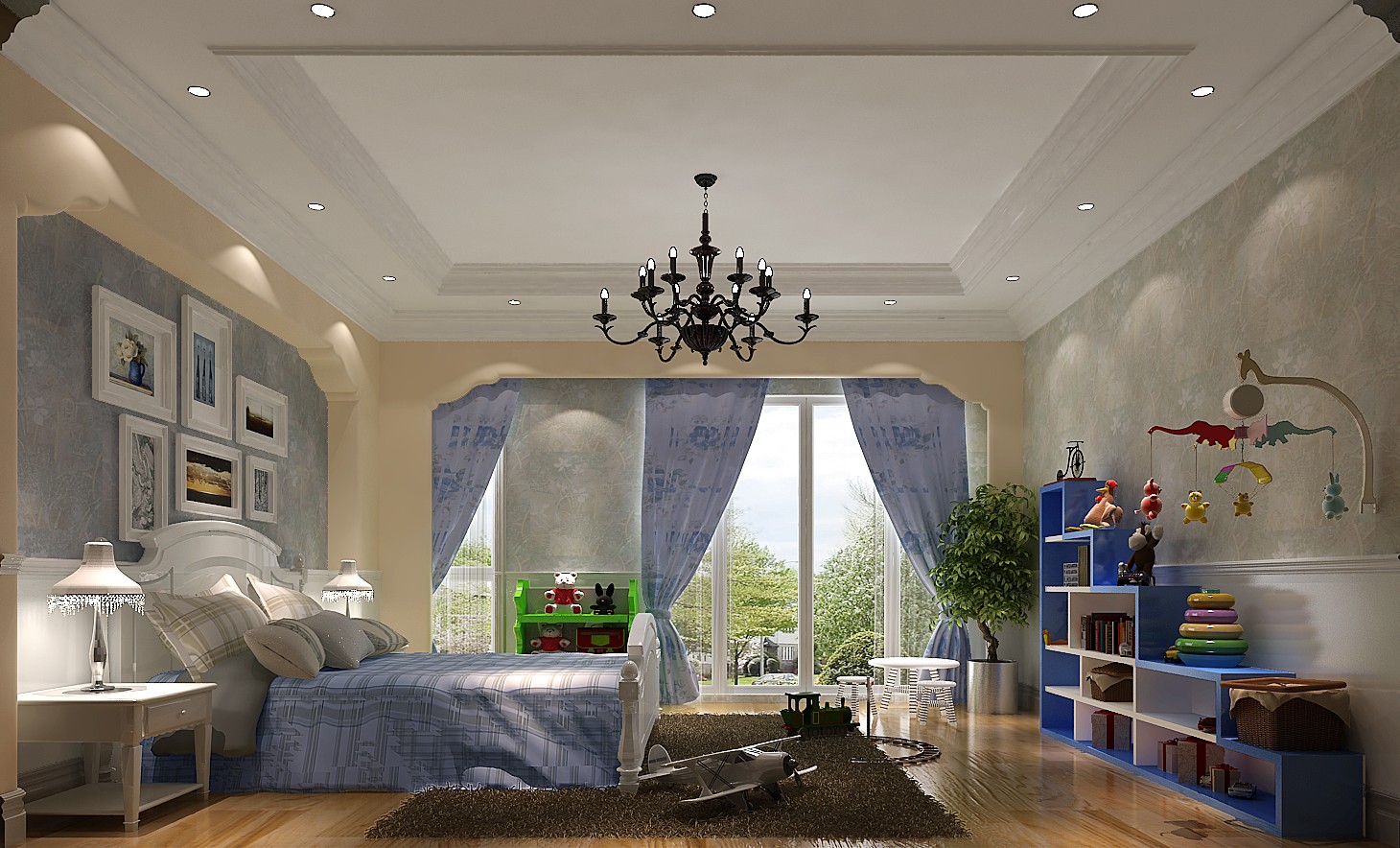 欧式 别墅 80后 美观 舒适 温馨 情调 卧室图片来自北京高度装饰设计王鹏程在万万树欧式风格的分享