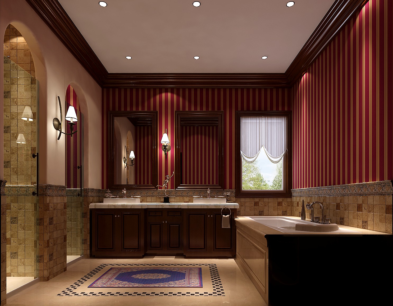 欧式 别墅 80后 美观 舒适 温馨 情调 卫生间图片来自北京高度装饰设计王鹏程在万万树欧式风格的分享