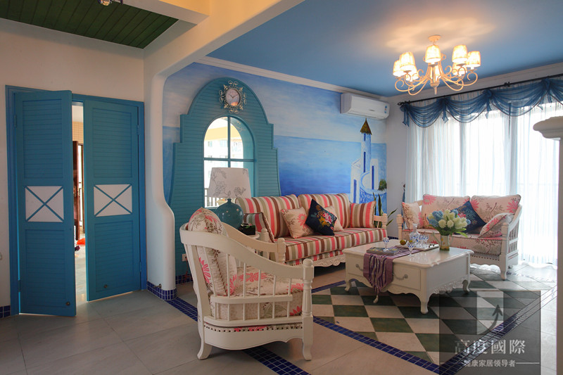 四居 地中海 温馨 装饰 设计 客厅图片来自高度国际装饰韩冰在地中海打造温馨的分享