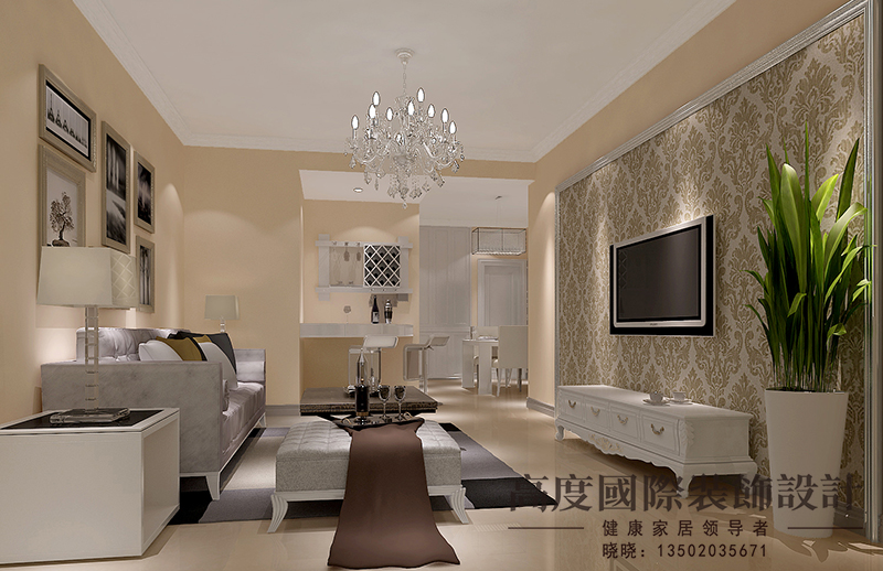 简约 二居 80后 客厅图片来自天津高度国际装饰设计在万科金域华府~简约的分享